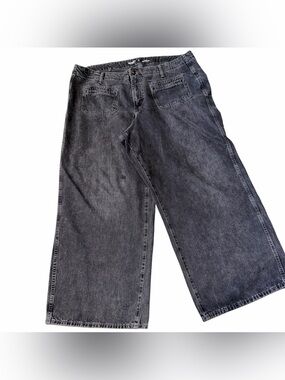 Plus petite Old Navy Wide-Leg Charcoal Black Jeans